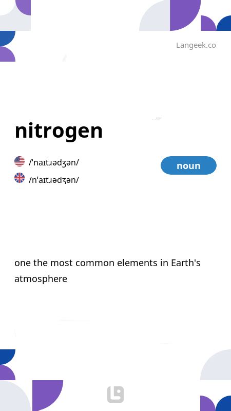 Translate 'nitrogen' into Tagalog: meaning & definition .